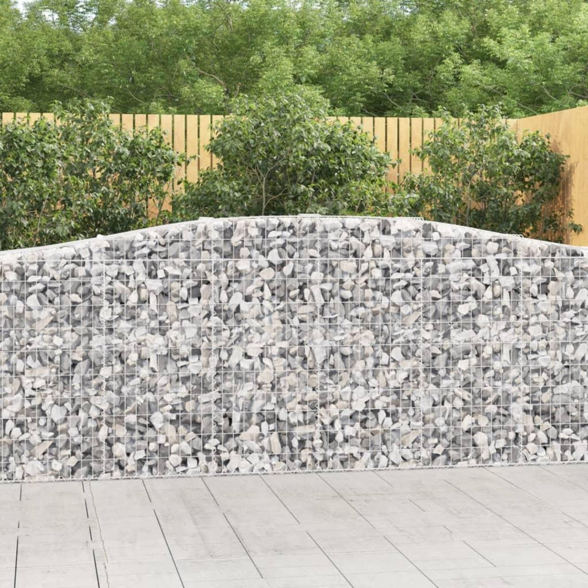 VIDAXL Panier de gabions arque 400x50x100/120 cm Fer galvanise