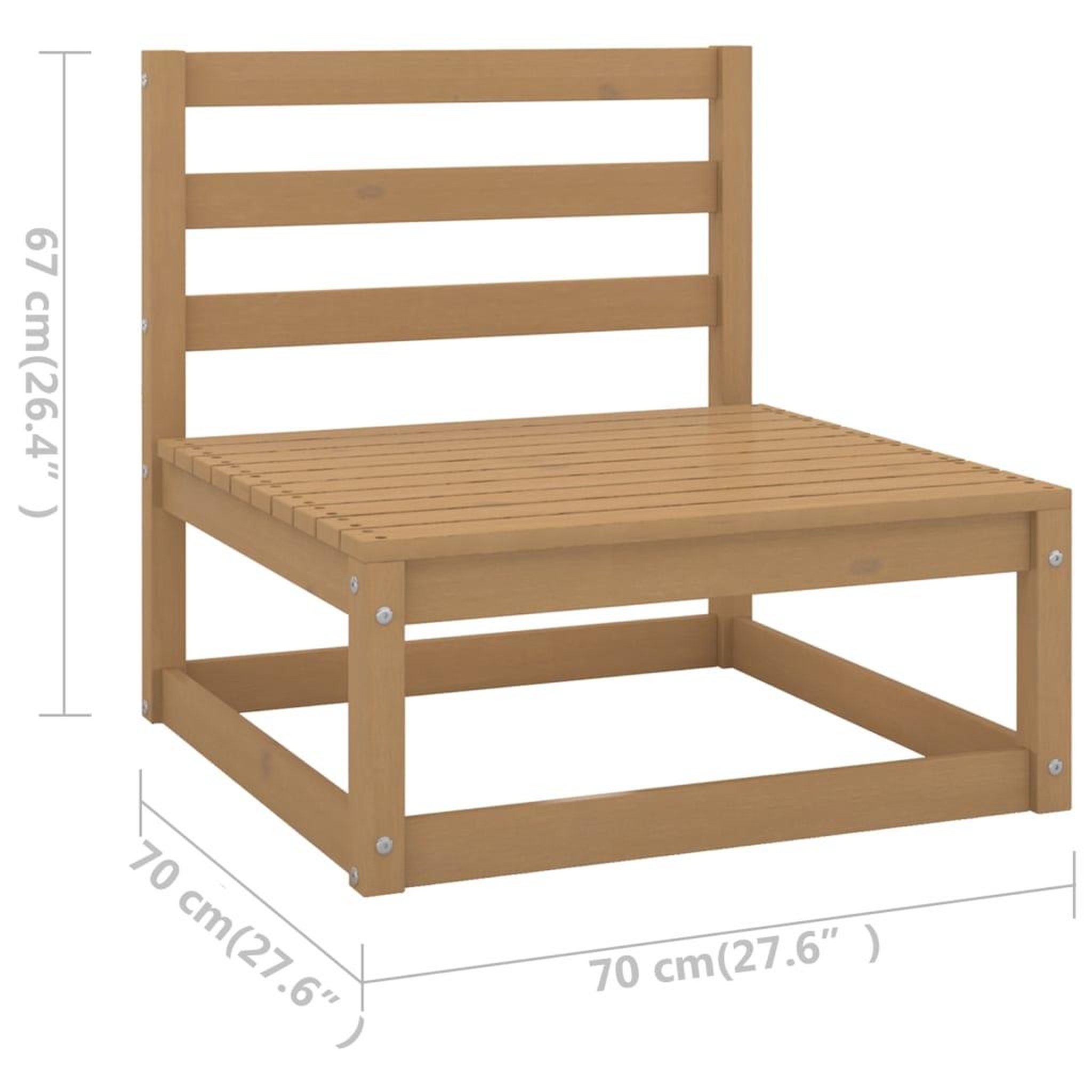 Voir la diapositive 6 : VIDAXL Salon de jardin 4 pcs avec coussins Bois de pin massif