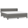 Voir la diapositive 2 : VIDAXL Sommier a lattes de lit avec matelas Gris fonce 180x200cm Tissu