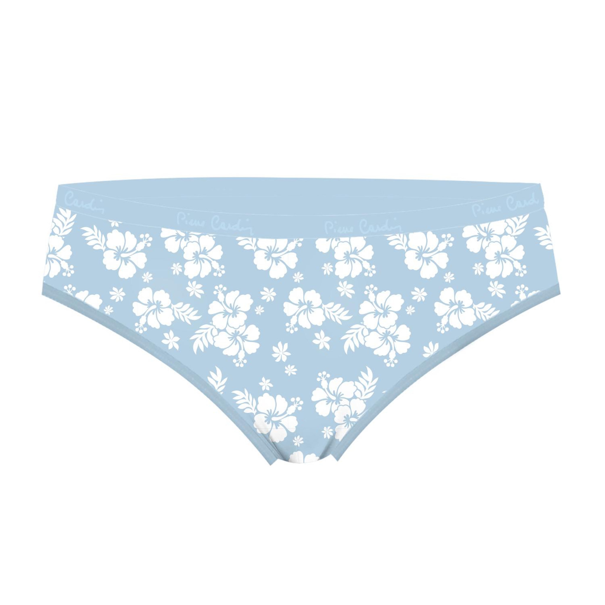 Voir la diapositive 3 : PIERRE CARDIN Lot de 3 slips femme  en coton uni et imprimé ceinture fine 2cm pck1