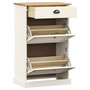 Voir la diapositive 4 : VIDAXL Armoire a chaussures VIGO 60x35x96 cm blanc bois massif de pin