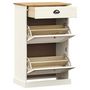 Voir la diapositive 4 : VIDAXL Armoire a chaussures VIGO 60x35x96 cm blanc bois massif de pin
