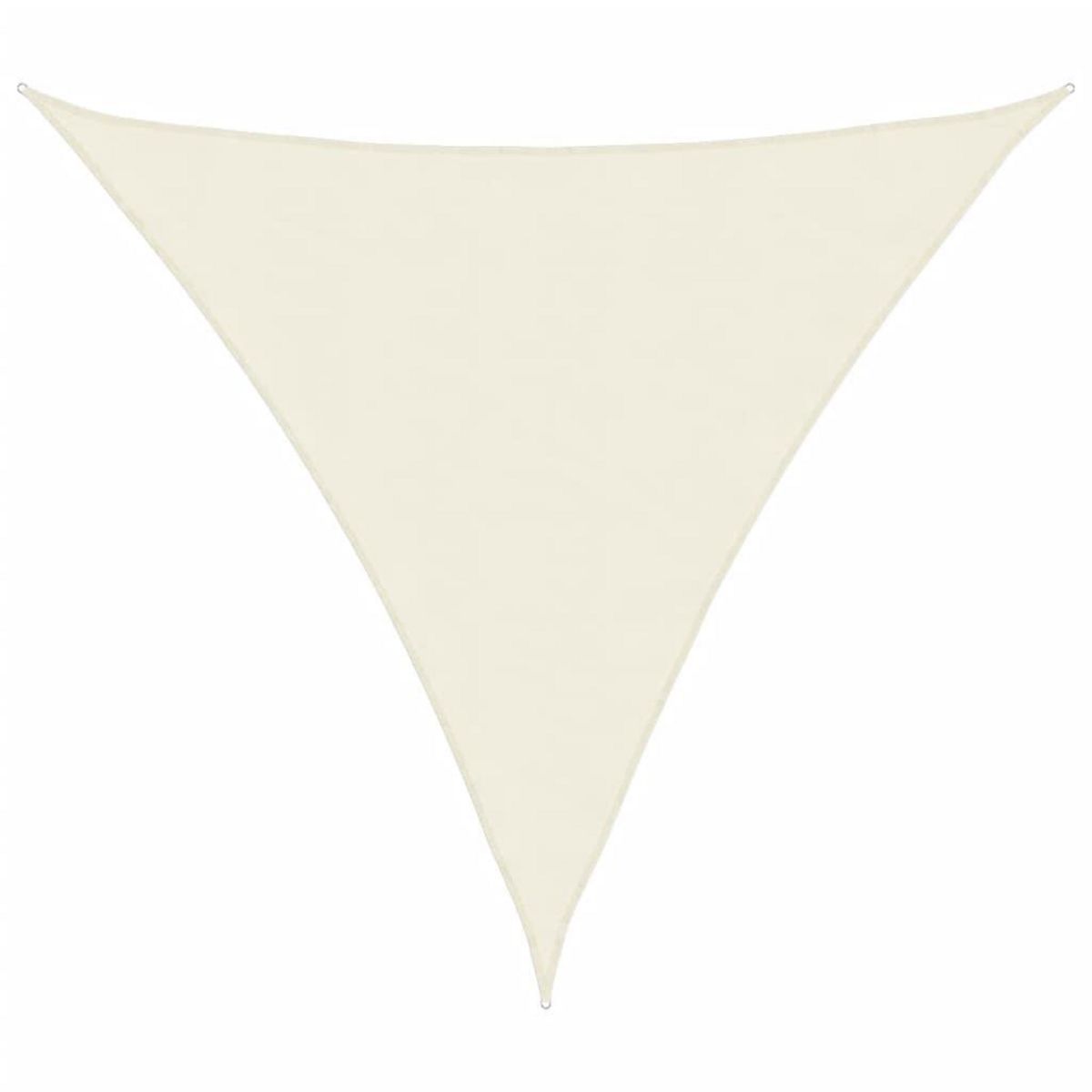 VIDAXL Voile de parasol tissu oxford triangulaire 5x5x5 m creme