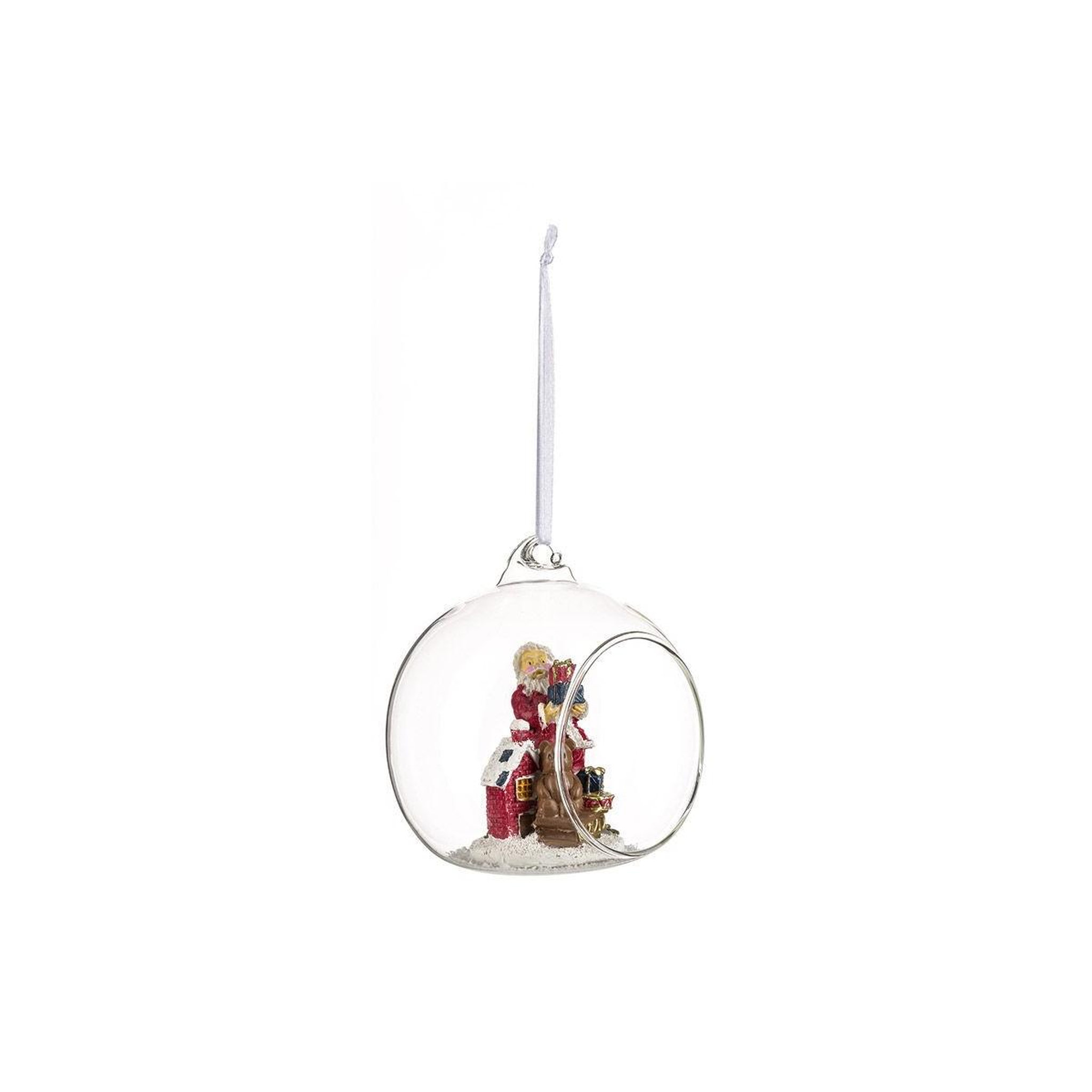 FEERIC LIGHT & CHRISTMAS Boule de noël en verre  ouverte  9cm transparent