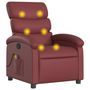 Voir la diapositive 2 : VIDAXL Fauteuil de massage inclinable Rouge bordeaux Similicuir
