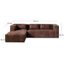 Voir la diapositive 6 : LISA DESIGN Stella - canapé d'angle - 4 places - style industriel - gauche