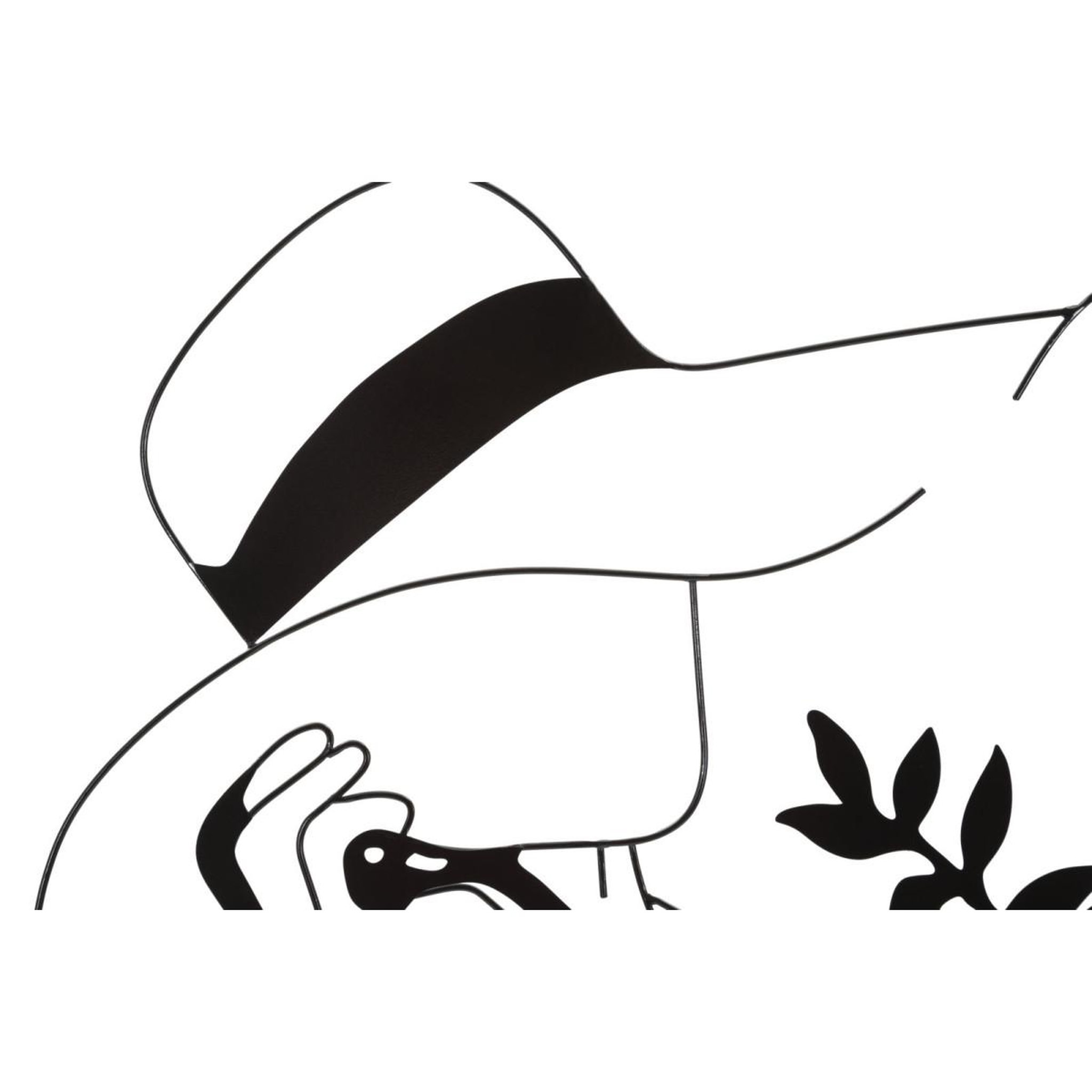 Voir la diapositive 2 : Paris Prix Déco murale encadrée en métal  chapeau  80cm noir