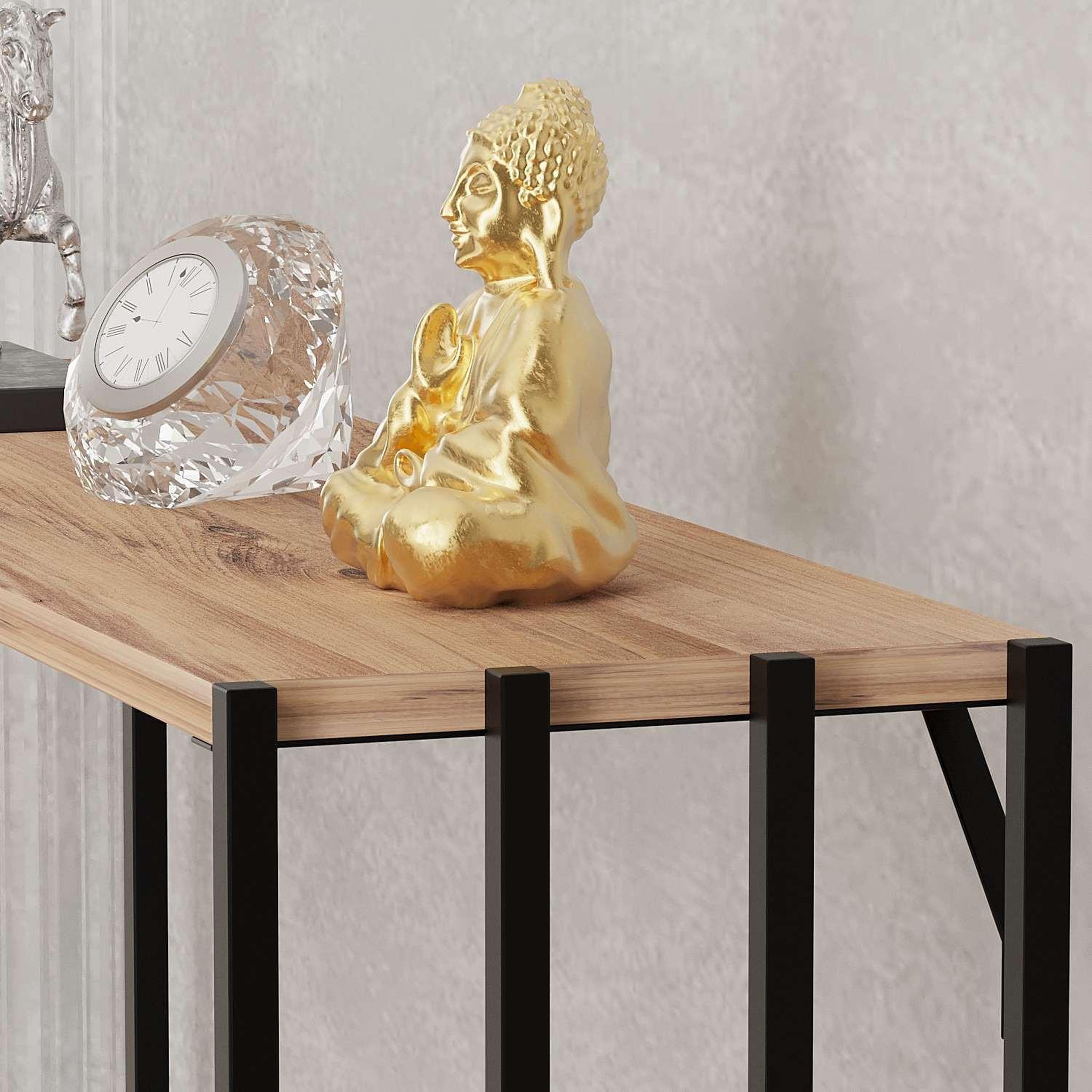 Voir la diapositive 4 : Habitat et Jardin Console en bois  verona  - 90 x 26 x 74 cm - pin noir de l'atlantique