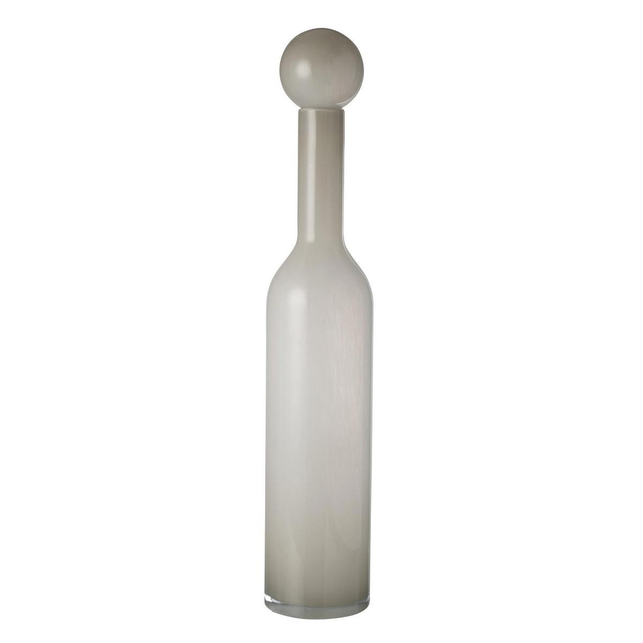 J-LINE Vase bouteille bouchon en verre  doyle  75cm gris