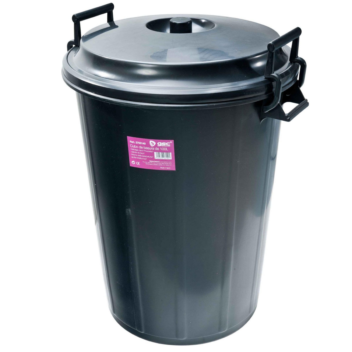 Gsc Poubelle de jardin 100L avec couvercle