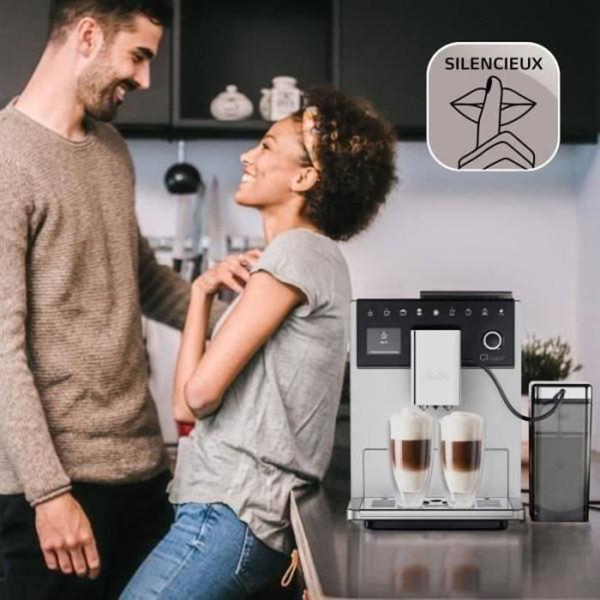 Voir la diapositive 3 : Melitta Machine a Cafe  avec broyeur MELITTA CI Touch F630-101 -Argent