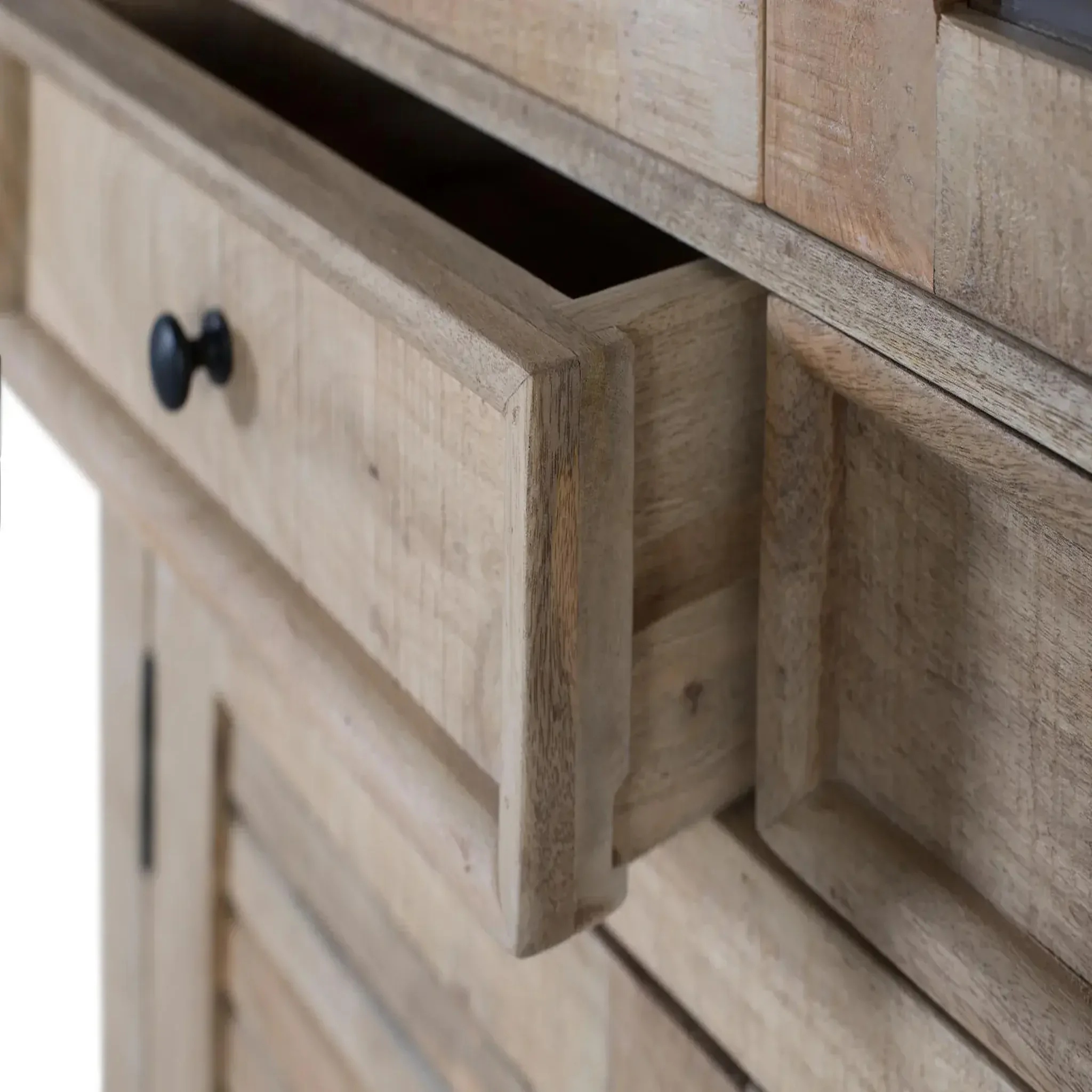 Voir la diapositive 6 : GINER Y COLOMER SL Vitrine en bois de manguier 90 cm style rustique contemporain