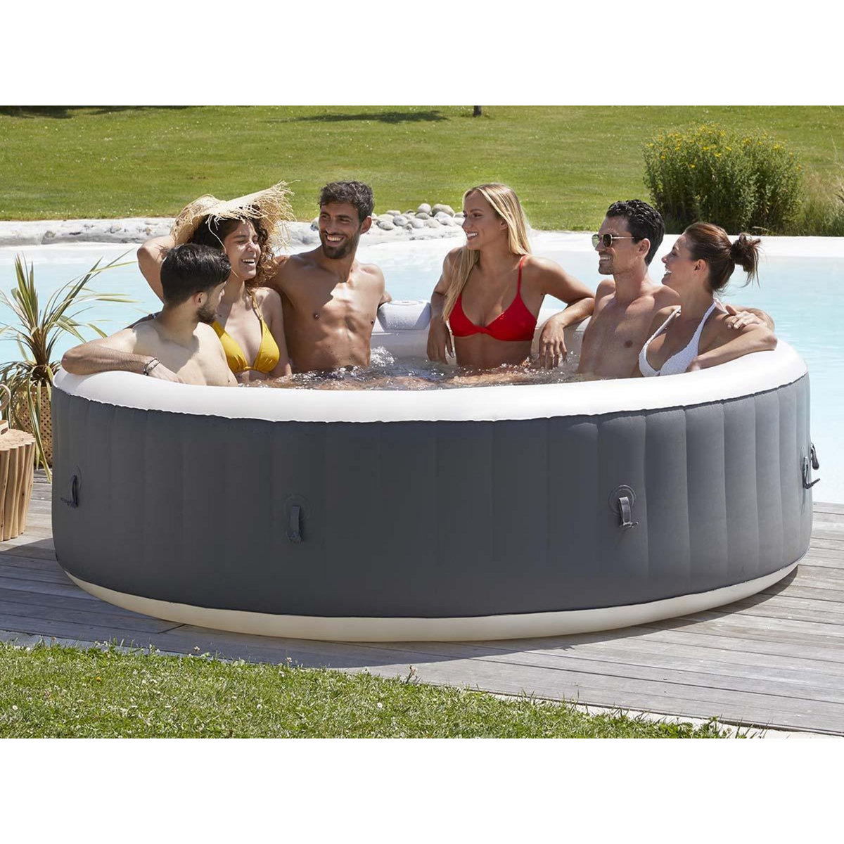 INFINITE SPA Spa gonflable Xtra rond Bulles 8 places - Infinite Spa