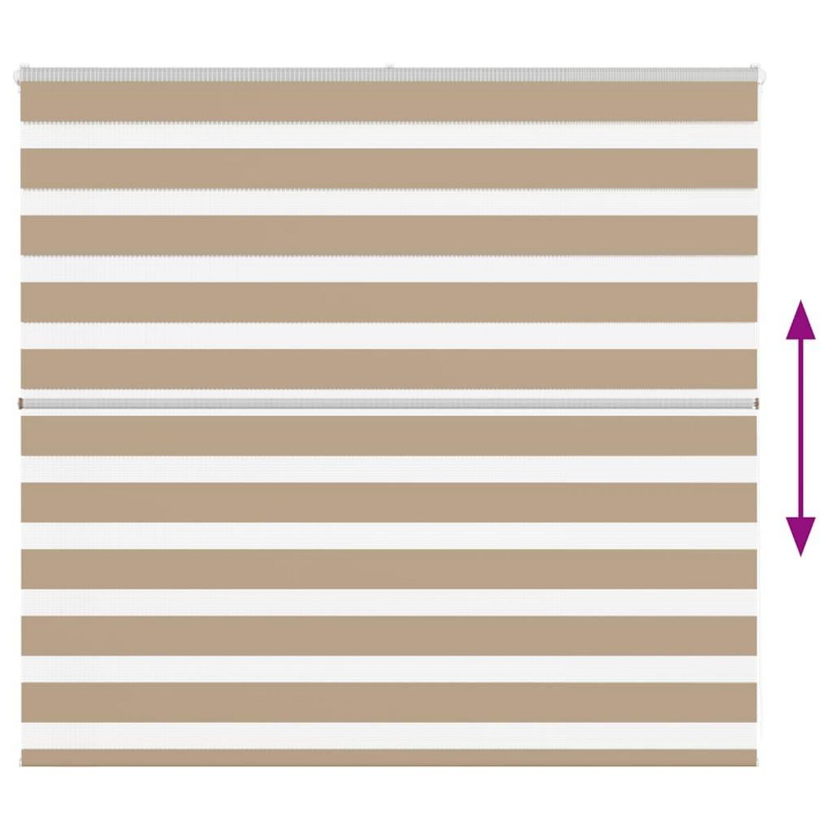 VIDAXL Store zebre marron sable largeur du tissu 150,9 cm polyester