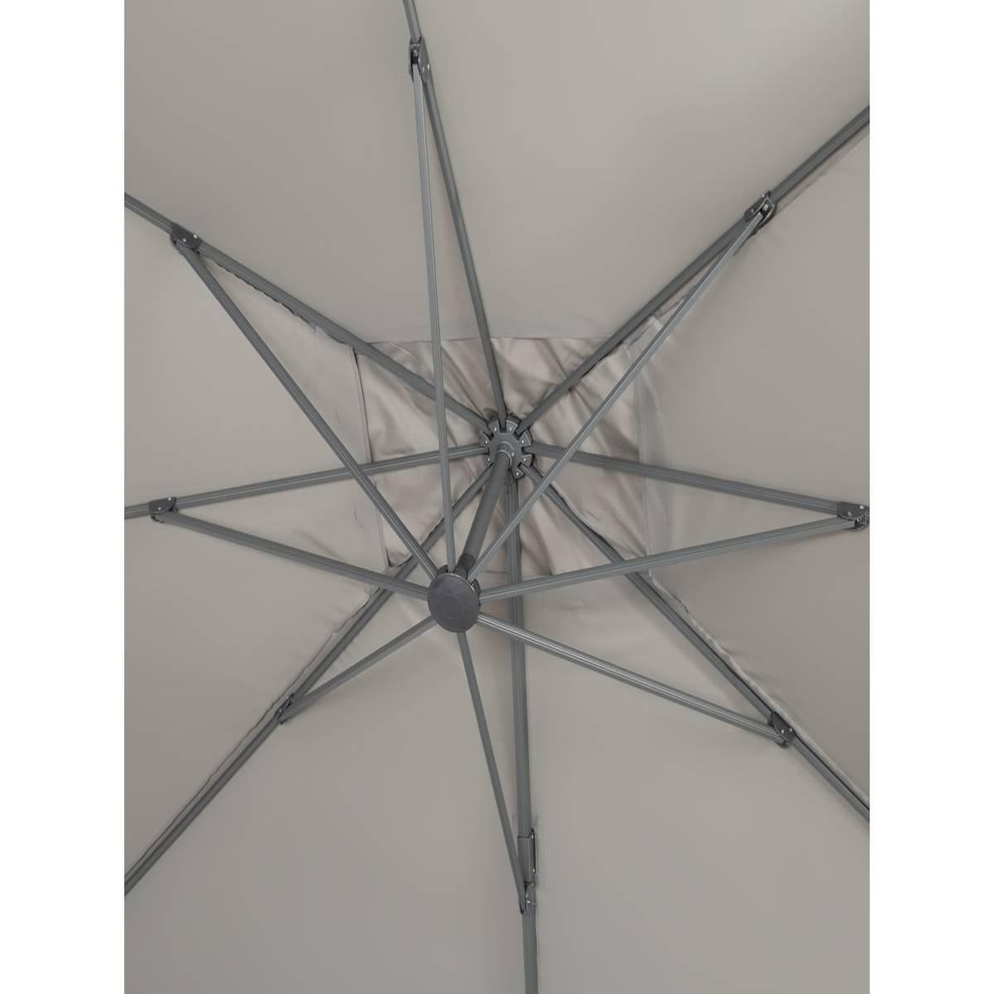 Voir la diapositive 4 : Habitat et Jardin Parasol jardin déporté alu  sun 4  - rectangle - 3 x 4 m + housse de protection - gris