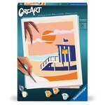 RAVENSBURGER CreArt - 24x30 cm Peinture au numero Motif Plage Cottage