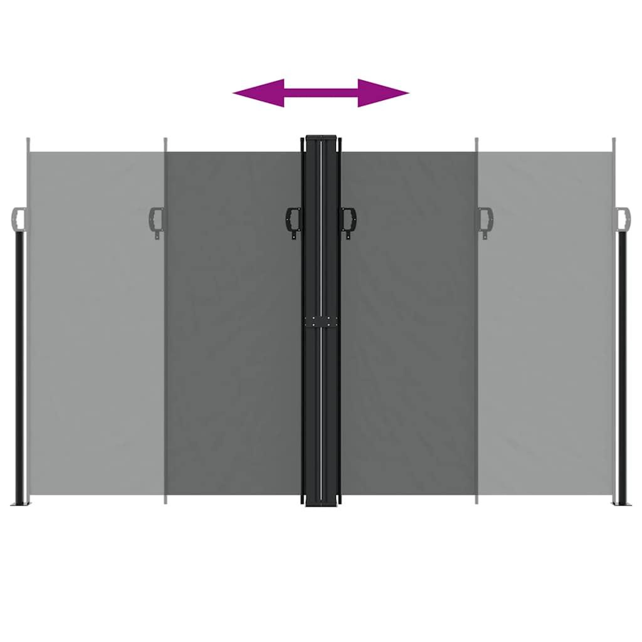 Voir la diapositive 5 : VIDAXL Auvent lateral retractable anthracite 200x1000 cm