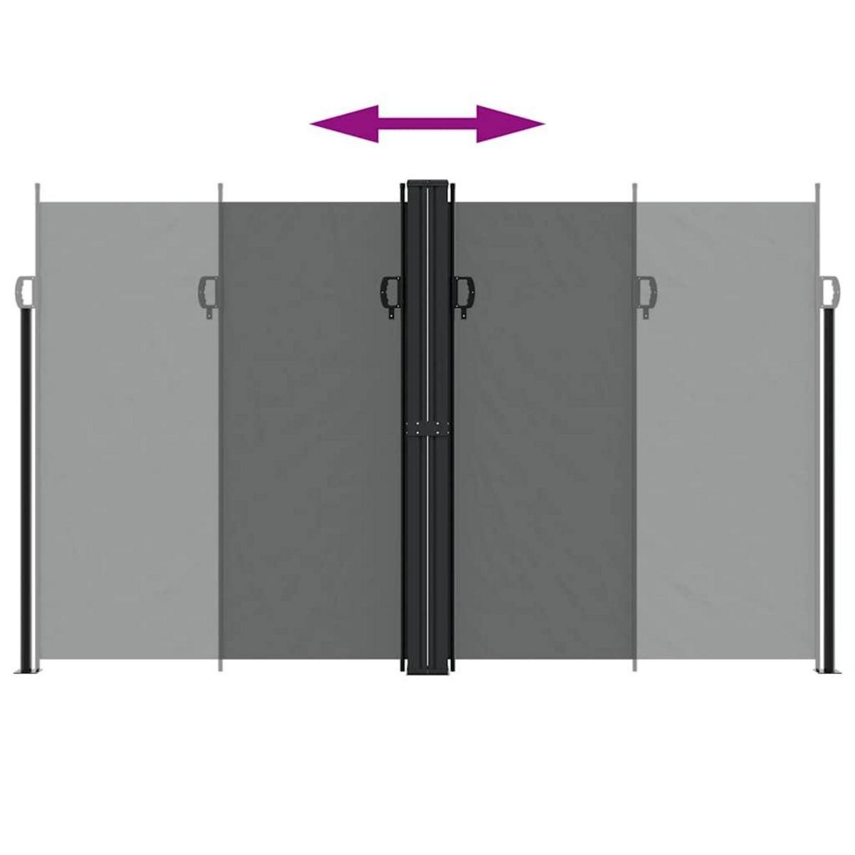 VIDAXL Auvent lateral retractable anthracite 200x1000 cm