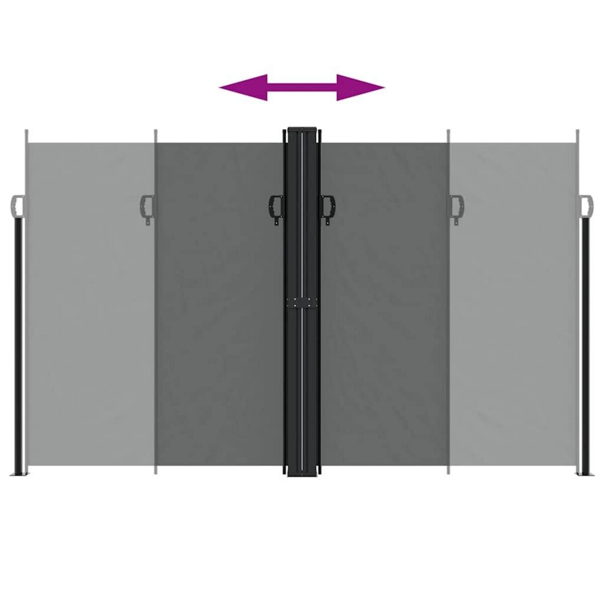 VIDAXL Auvent lateral retractable anthracite 200x1000 cm