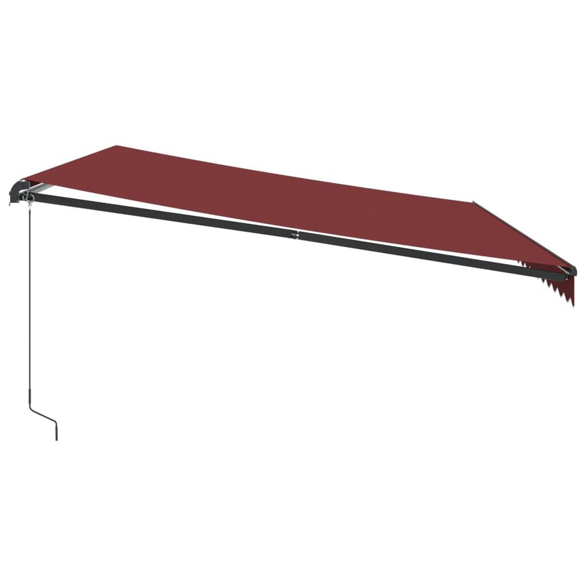 Voir la diapositive 5 : VIDAXL Auvent manuel retractable avec LED bordeaux 500x300 cm