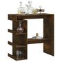Voir la diapositive 4 : VIDAXL Table de bar et etagere de rangement chene fume bois ingenierie