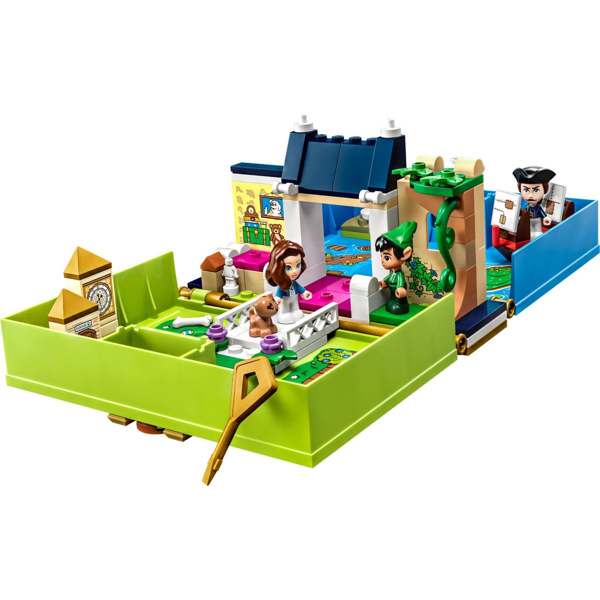 Voir la diapositive 3 : LEGO Disney Classic 43220 Les Aventures de Peter Pan et Wendy dans un Livre de Contes, Jouet de Voyage pour Enfants 5 Ans, avec Micro-poupées et Bateau Pirate