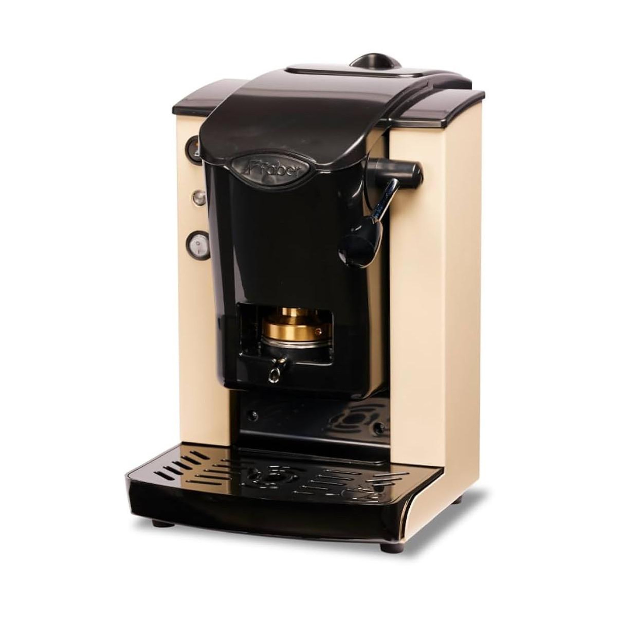 faber Faber slot plast lite machine à café à dosettes sable/noir thermorégulateur 95° presse-dosette amovible spsabnlt