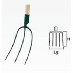 Leborgne Fourche à foin douille 3 dents - 26 cm - manche bois certifié PEFC 100%