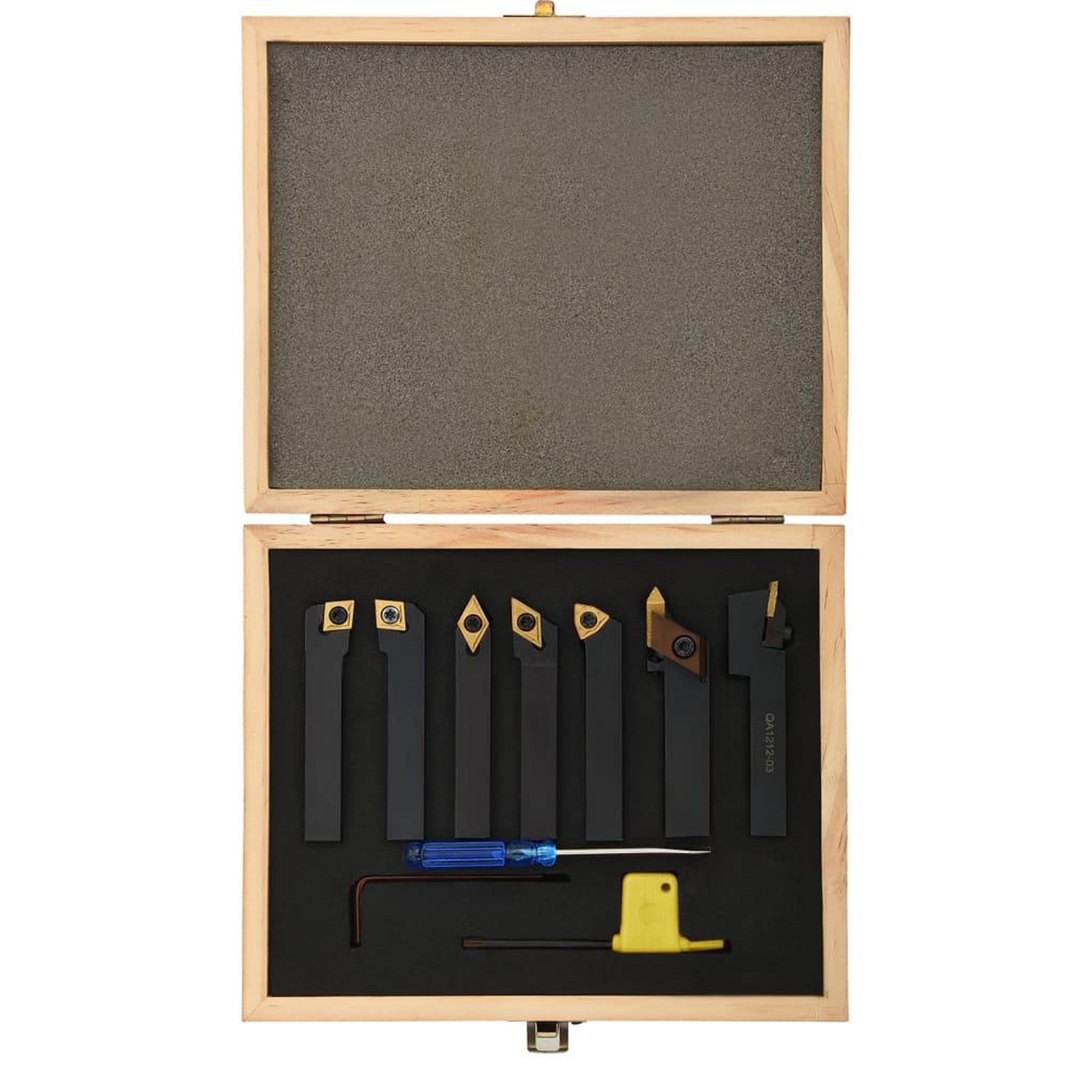 Voir la diapositive 3 : VIDAXL Jeu d'outils de tournage indexables 12 pcs 12x12 mm 80 mm
