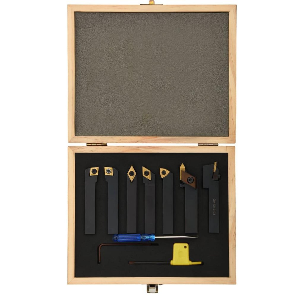 VIDAXL Jeu d'outils de tournage indexables 12 pcs 12x12 mm 80 mm