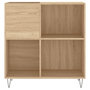 Voir la diapositive 4 : VIDAXL Armoire a disques chene sonoma 84,5x38x89 cm bois d'ingenierie