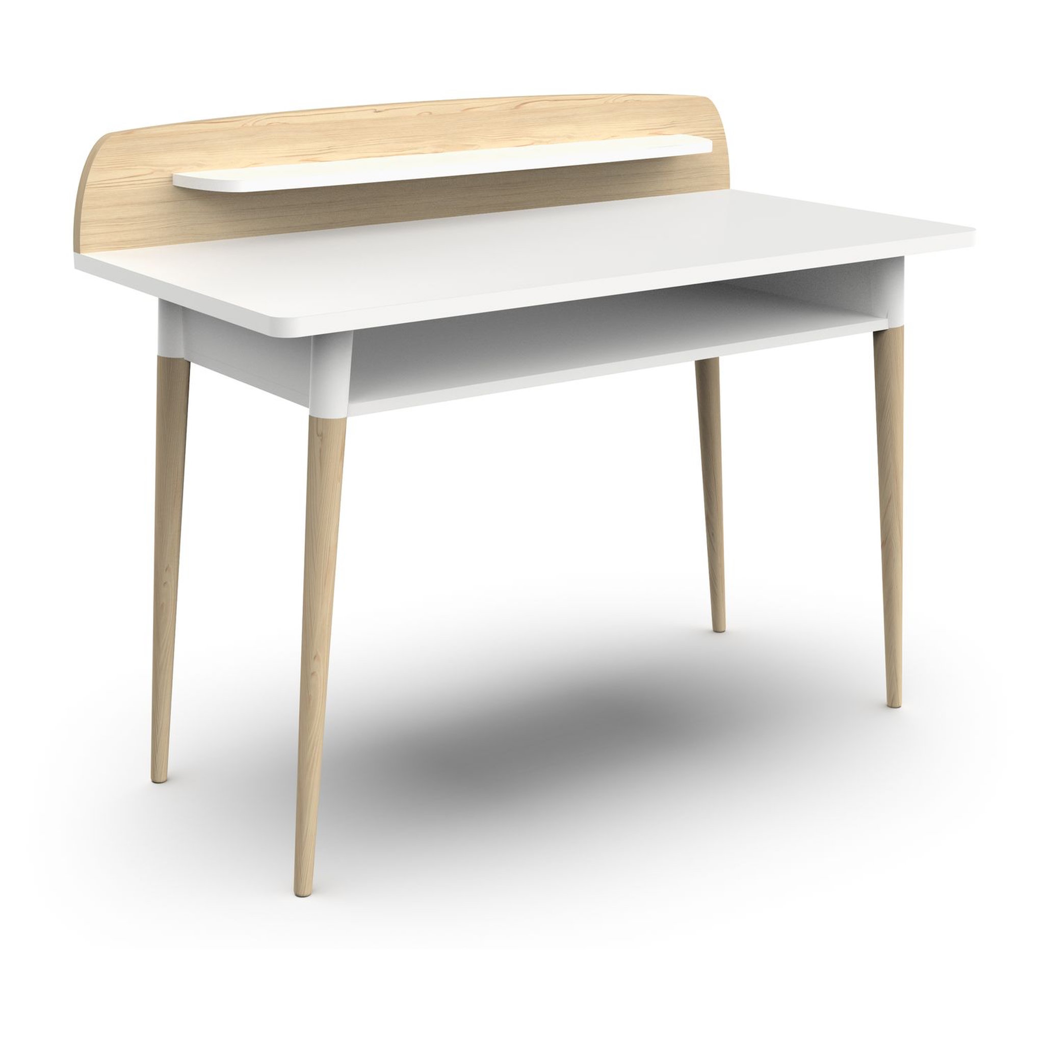 Voir la diapositive 4 : Bureau enfant 1 niche blanc L110 cm LINIA 