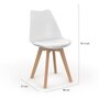 Voir la diapositive 5 : ID MARKET Lot de 4 chaises scandinaves SARA mix color gris foncé, gris clair, blanc et noir
