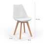 Voir la diapositive 5 : ID MARKET Lot de 4 chaises scandinaves SARA mix color gris foncé, gris clair, blanc et noir