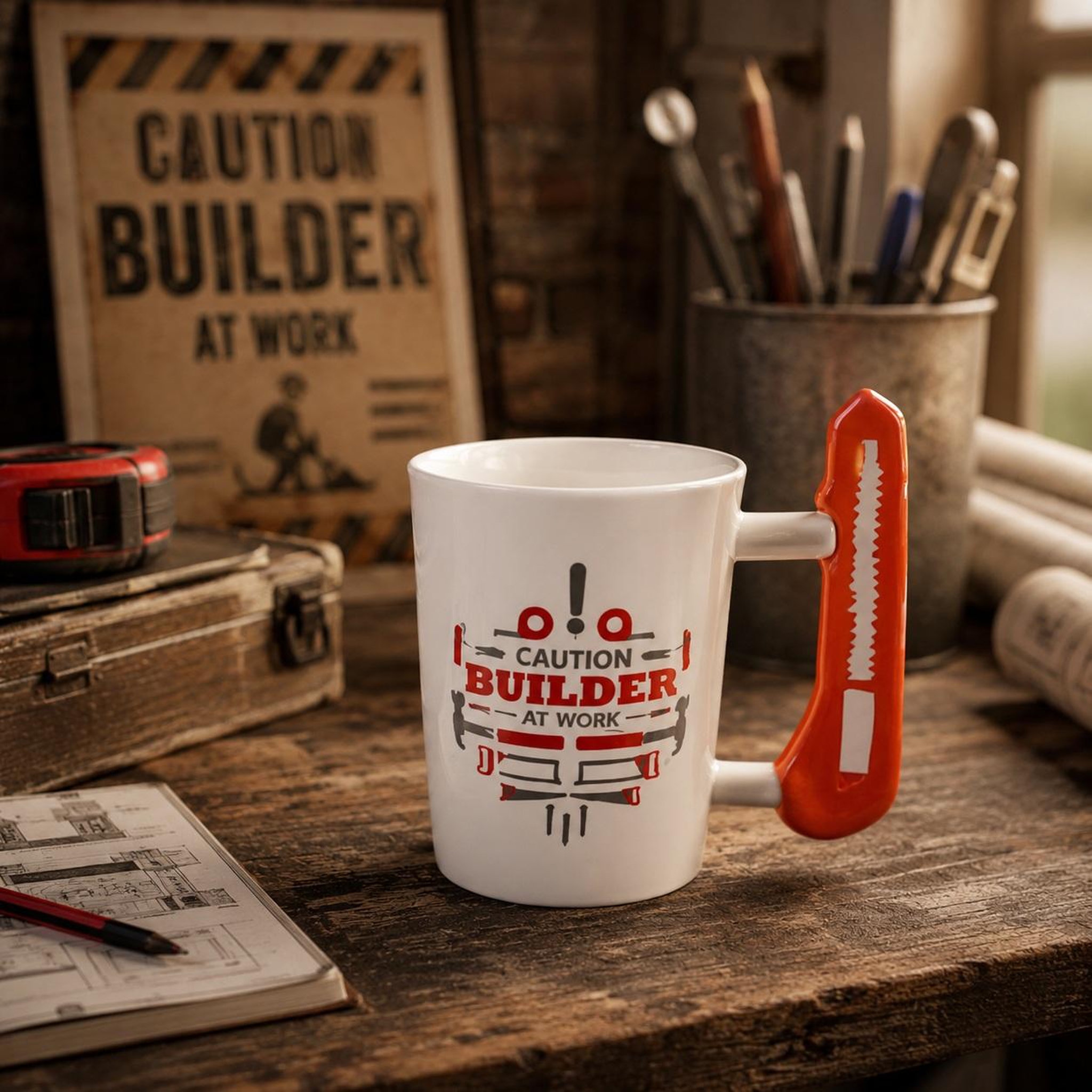 Voir la diapositive 2 : Eden Mug builder at work avec anse outil – 330 ml