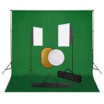 VIDAXL Kit de studio photo boîtes a lumiere toile de fond reflecteur