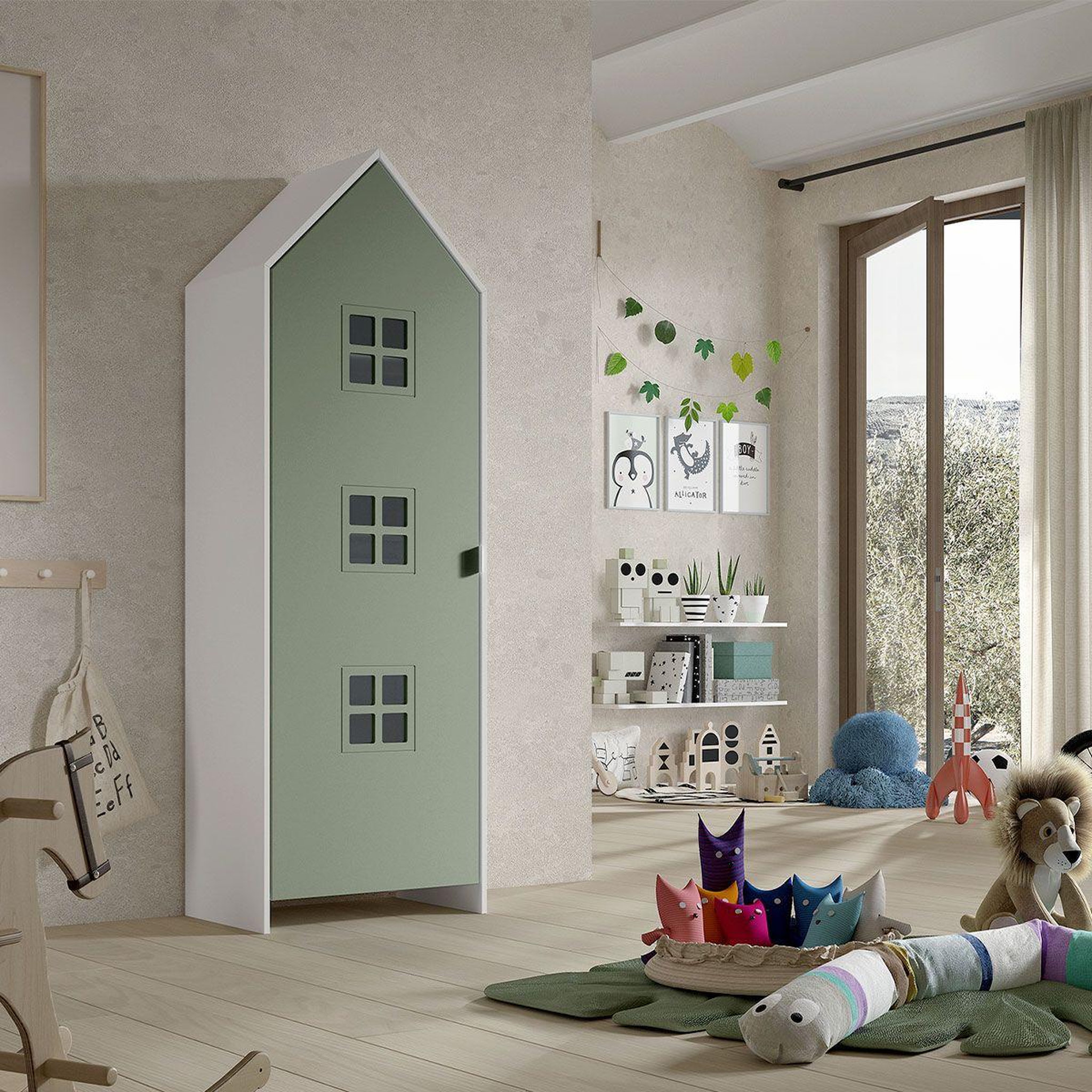 Voir la diapositive 4 : Vipack Armoire Casami Bruges Avec Porte En Entangled Vert