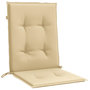 Voir la diapositive 5 : VIDAXL Coussins de chaise a dossier bas lot de 2 beige melange tissu