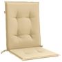 Voir la diapositive 5 : VIDAXL Coussins de chaise a dossier bas lot de 2 beige melange tissu
