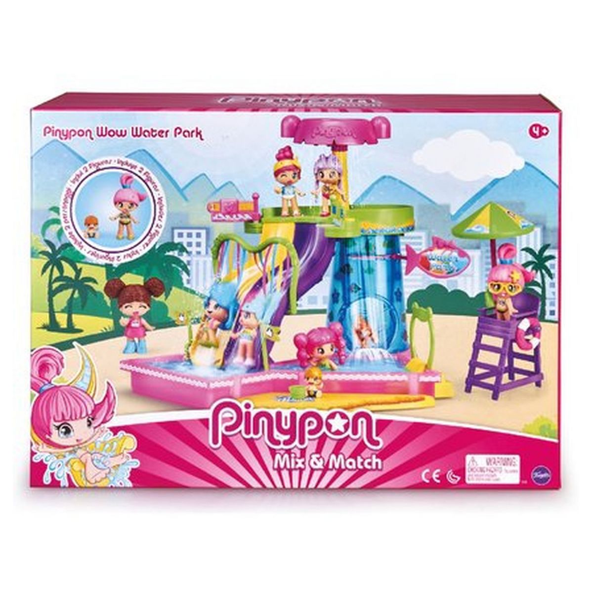 SPLASH TOYS 2 Figurines Pinypon au parc aquatique Wow Water Park