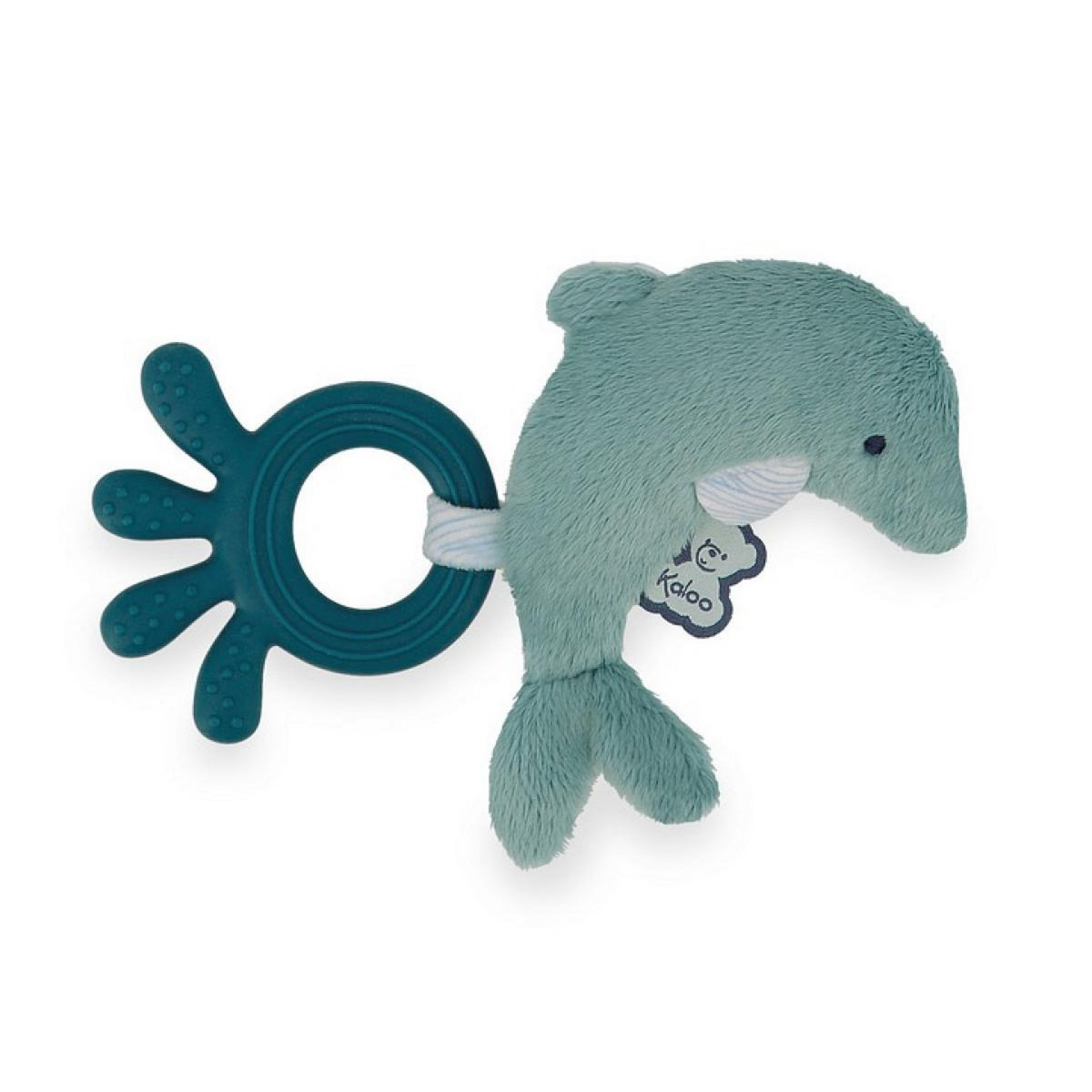 Kaloo Anneau de Dentition Dauphin en Silicone avec Doudou