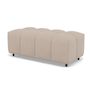 Voir la diapositive 6 : LISA DESIGN Adelaide - canapé d'angle réversible 4 places avec pouf d'appoint en tissu texturé