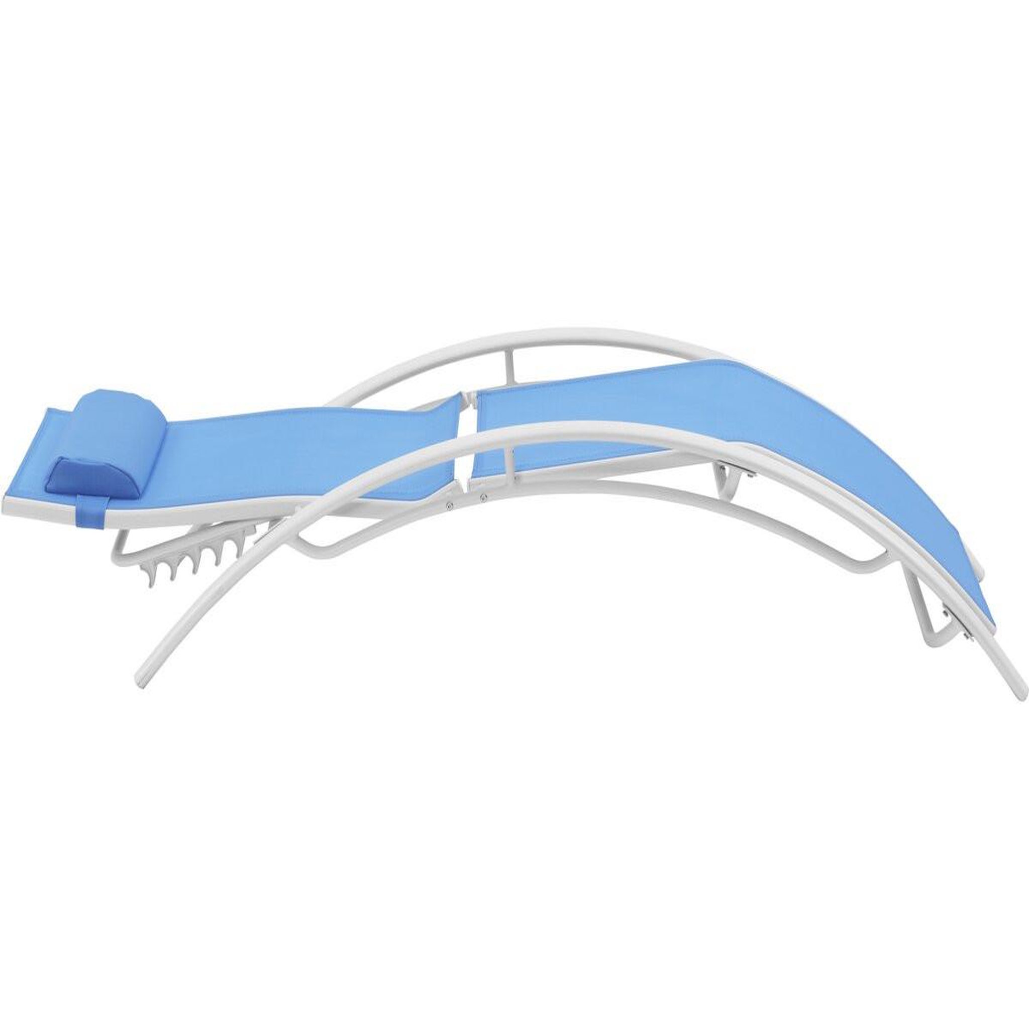 Voir la diapositive 4 : Habitat et Jardin Bain de soleil en aluminium  beauty  - phoenix - bleu - lot de 2