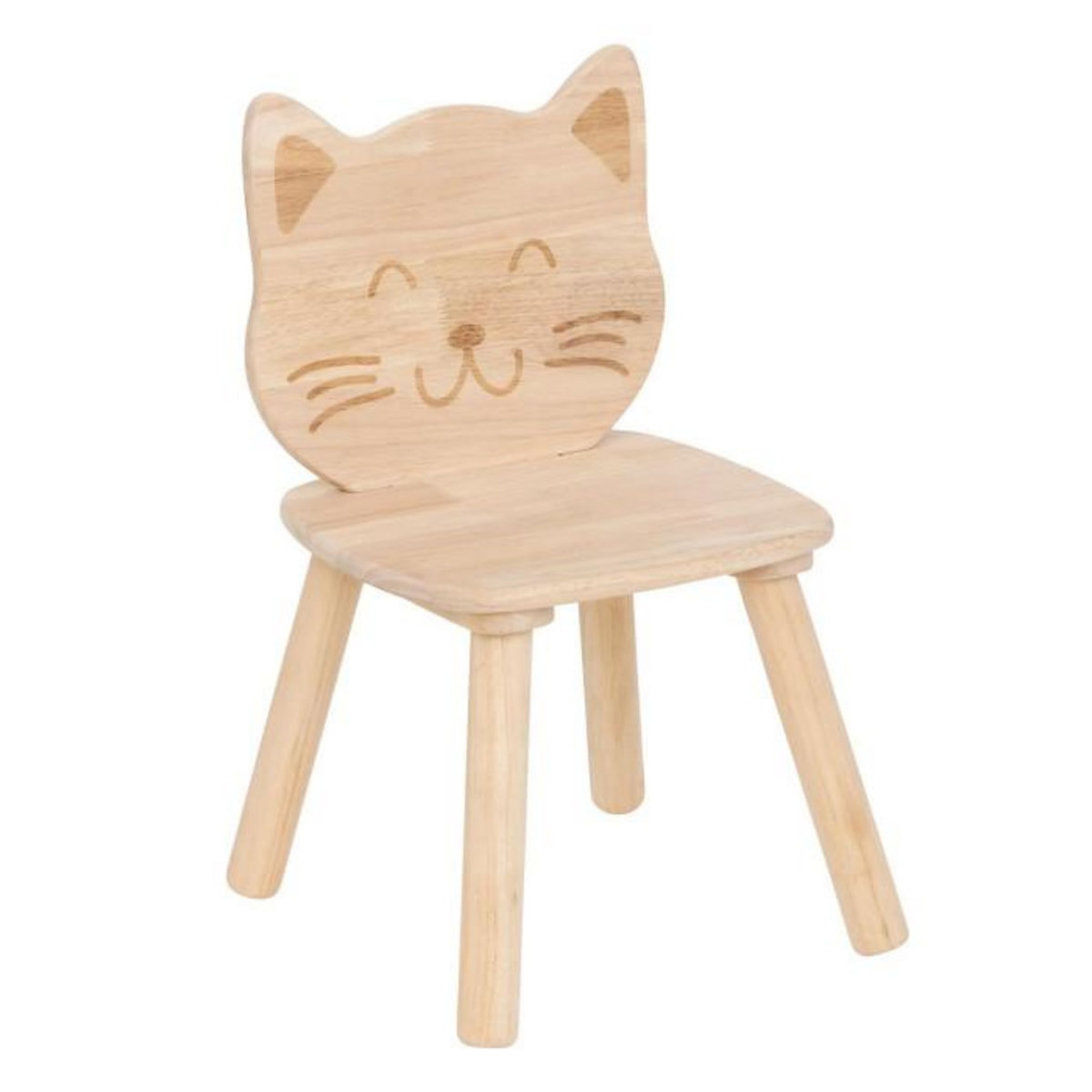 Atmosphera Kids Chaise Enfant Chat  Pia  50cm Naturel