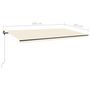 Voir la diapositive 6 : VIDAXL Auvent manuel retractable sur pied 600x300 cm Creme