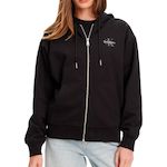 CALVIN KLEIN JEANS Sweat Zippé  Femme Calvin Klein Jeans Monologo French. Coloris disponibles : Noir