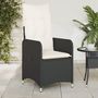 Voir la diapositive 1 : VIDAXL Chaises inclinables de jardin lot de 2 et coussins noir rotin