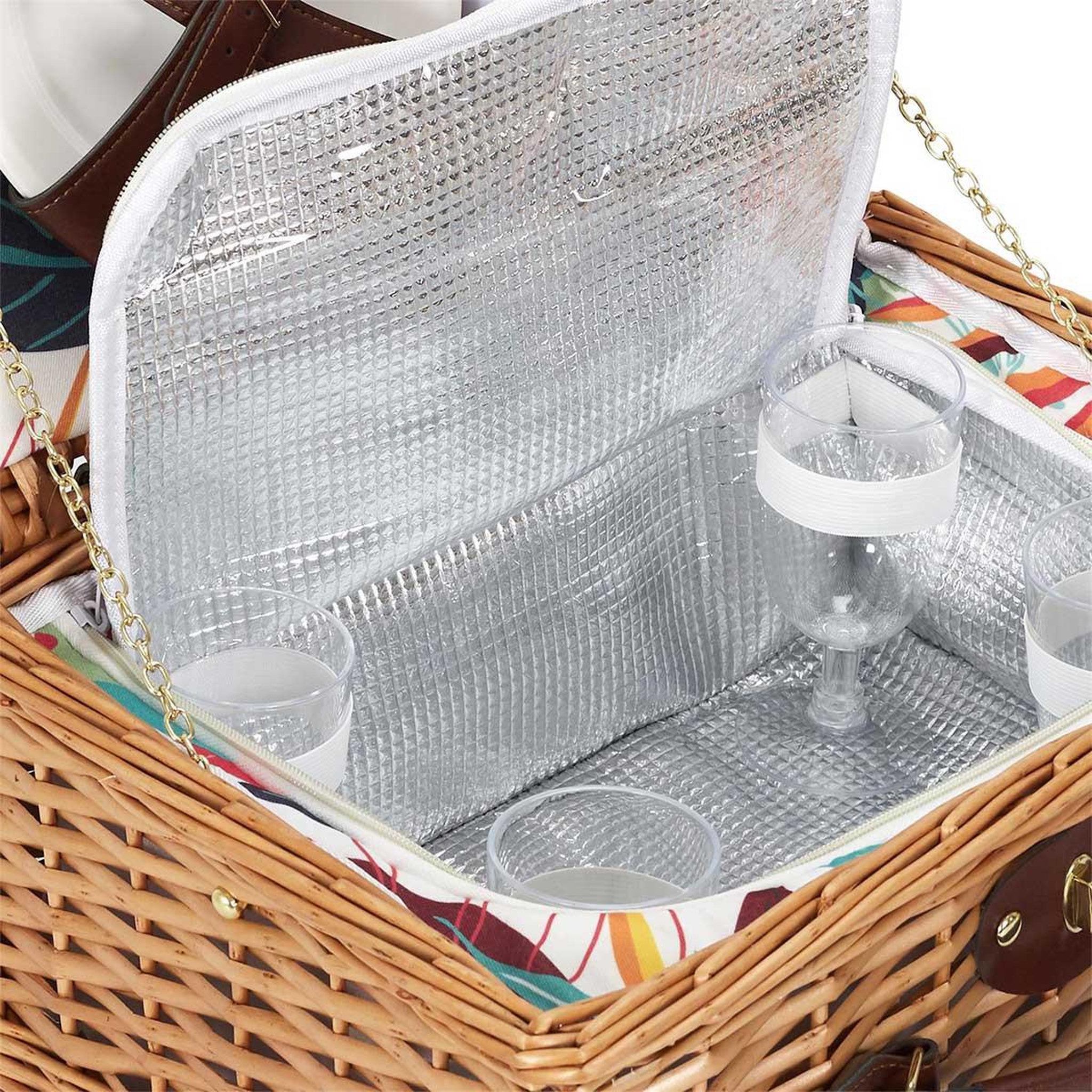 Voir la diapositive 5 : COOK CONCEPT Panier Pique-Nique en Osier  Exotique  39cm Marron