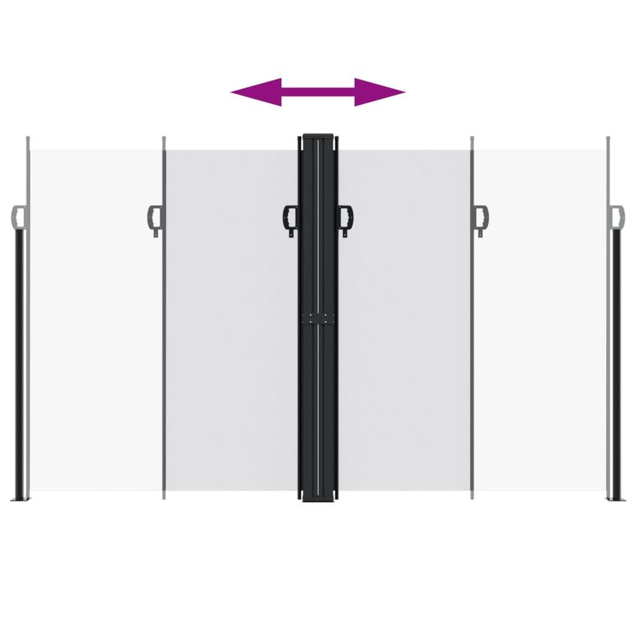 Voir la diapositive 5 : VIDAXL Auvent lateral retractable blanc 200x600 cm