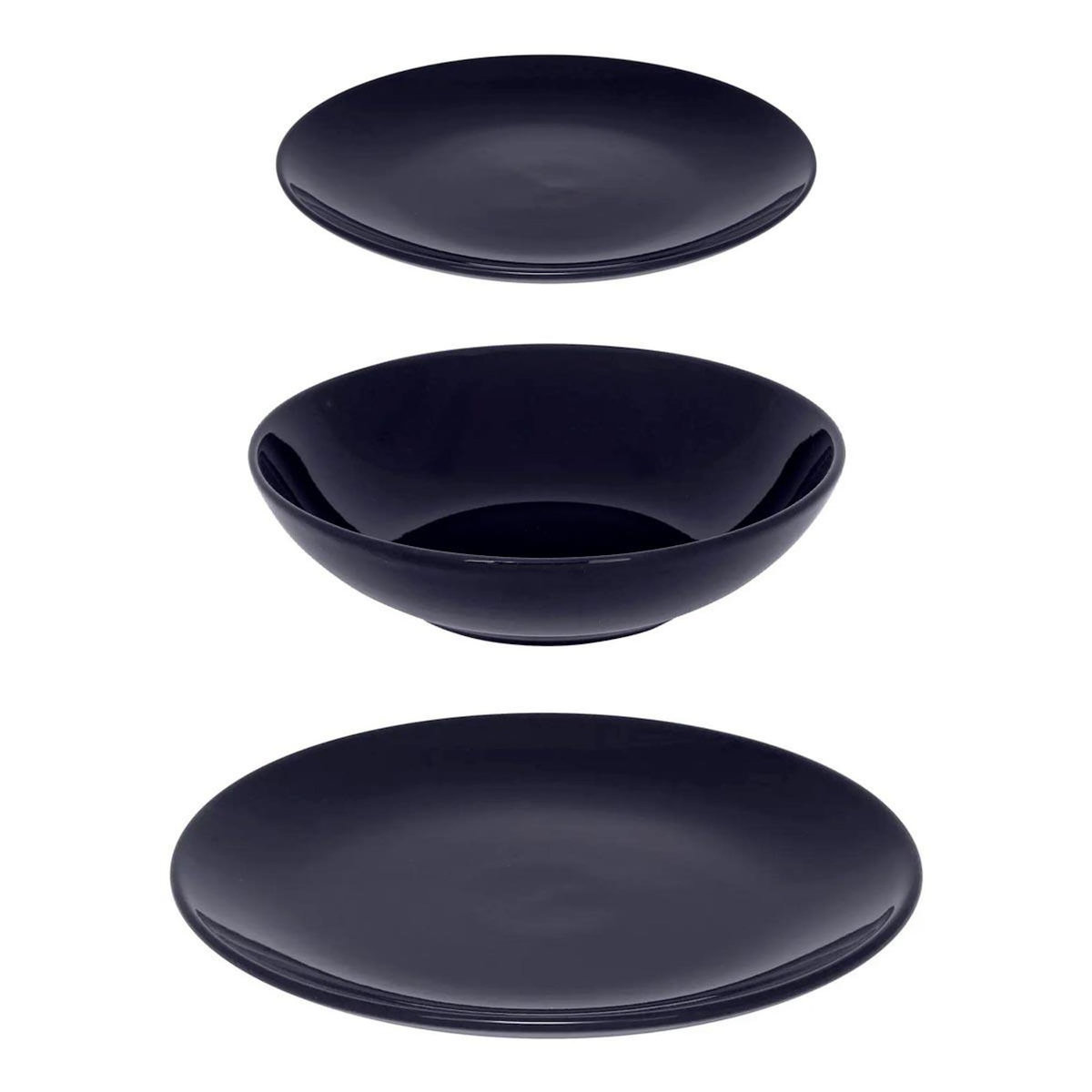 SECRET DE GOURMET Service de Table 18 Pièces  Colorama  26cm Bleu